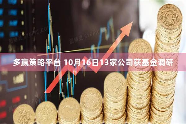 多赢策略平台 10月16日13家公司获基金调研