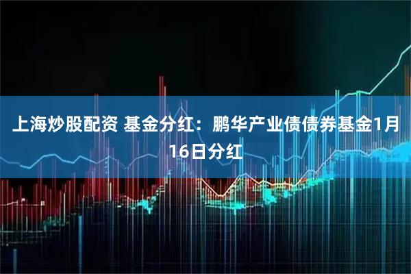 上海炒股配资 基金分红：鹏华产业债债券基金1月16日分红